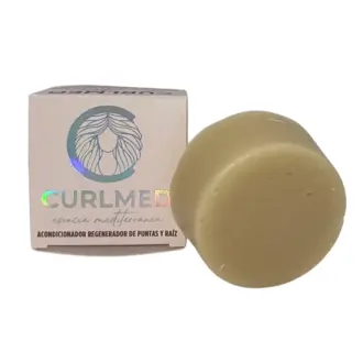 CurlMed Acondicionador Sólido Regenerador Puntas y Raíz Té Matcha 80g